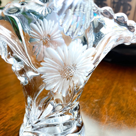 Vintage Duncan & Miller Eteched EAPG 7.5" Handled Flower Basket - Picture 9 of 10